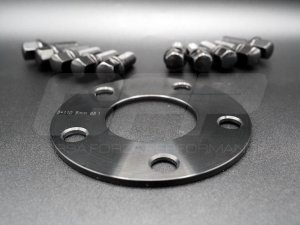 Alfa Romeo Giulia Wheel Spacers - CFP - 5mm - Black - set of 2 w/ extended bolts